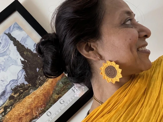 woman in yellow 