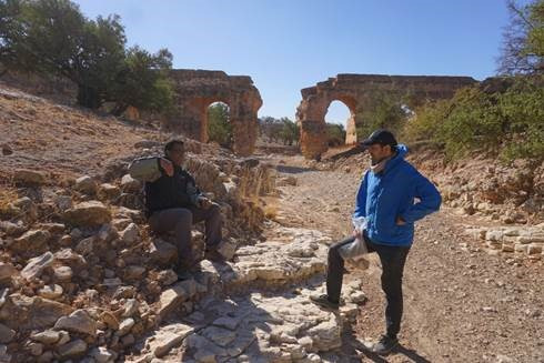 Ismail and Jalil at destroyed bridge