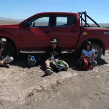 Paula Ugalde with Truck